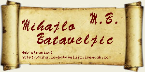 Mihajlo Bataveljić vizit kartica